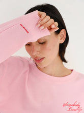 Load image into Gallery viewer, THE MAYFAIR GROUP SOMEBODY LOVES YOU WAFFLE CREWNECK - PINK