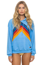 Load image into Gallery viewer, AVIATOR NATION MOUNTAIN STITCH CHEVRON PULLOVER HOODIE RELAXED - SKY