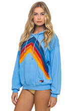 Load image into Gallery viewer, AVIATOR NATION MOUNTAIN STITCH CHEVRON PULLOVER HOODIE RELAXED - SKY