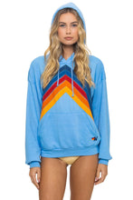 Load image into Gallery viewer, AVIATOR NATION MOUNTAIN STITCH CHEVRON PULLOVER HOODIE RELAXED - SKY
