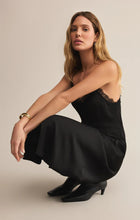 Load image into Gallery viewer, Z SUPPLY AFTER HOURS LUXE SATIN MIDI DRESS - BLACK