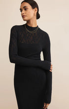 Load image into Gallery viewer, Z SUPPLY ADEN MESH SWEATER MAXI DRESS - BLACK