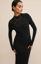 Load image into Gallery viewer, Z SUPPLY ADEN MESH SWEATER MAXI DRESS - BLACK