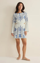 Load image into Gallery viewer, Z SUPPLY TAHINA AIRY PALM MINI DRESS - NAUTICAL COBALT BLUE