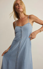 Load image into Gallery viewer, Z SUPPLY ANGEL EYES CHAMBRAY MIDI DRESS - LAKE BLUE