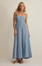 Load image into Gallery viewer, Z SUPPLY ANGEL EYES CHAMBRAY MIDI DRESS - LAKE BLUE
