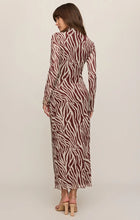 Load image into Gallery viewer, Z SUPPLY SEVILLA ZEBRA MESH MIDI DRESS - VELVET ROUGE