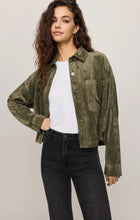 Load image into Gallery viewer, Z SUPPLY ALL DAY CROPPED SUEDE JACKET - MONSTERA