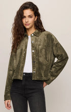 Load image into Gallery viewer, Z SUPPLY ALL DAY CROPPED SUEDE JACKET - MONSTERA