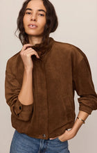 Load image into Gallery viewer, Z SUPPLY CORIN BUBBLE HEM JACKET - SADDLE SUEDE
