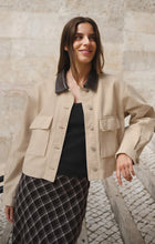 Load image into Gallery viewer, Z SUPPLY REY CROPPED DENIM CHORE JACKET - SOAPSTONE