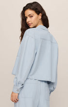 Load image into Gallery viewer, Z SUPPLY ERIN SOFT DENIM RAILROAD JACKET - SEABOARD STRIPE