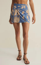 Load image into Gallery viewer, Z SUPPLY LORNA BLOOM FLORAL MINI SKIRT - LAKE BLUE
