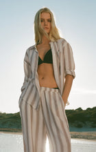 Load image into Gallery viewer, Z SUPPLY THE PERFECT LINEN STRIPED PANT - LIGHT TOFFEE