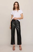 Load image into Gallery viewer, Z SUPPLY VESPER FAUX LEATHER BOWED LEG PANT - BLACK