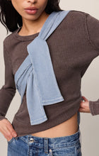 Load image into Gallery viewer, Z SUPPLY ARLET MINI THERMAL TOP - DARK CHOCOLATE
