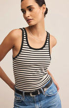 Load image into Gallery viewer, Z SUPPLY CLASSIC STRIPED SCOOP TANK - BLACK