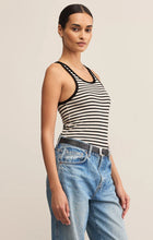 Load image into Gallery viewer, Z SUPPLY CLASSIC STRIPED SCOOP TANK - BLACK