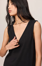 Load image into Gallery viewer, Z SUPPLY SLOANE V-NECK COTTON JERSEY TANK - TRUE BLACK