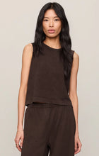 Load image into Gallery viewer, Z SUPPLY SLOANE COTTON JERSEY TANK - DARK CHOCOLATE