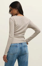 Load image into Gallery viewer, Z SUPPLY SECOND SKIN CREW LONG SLEEVE TOP - NATURAL HEATHER