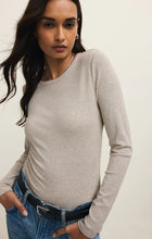 Load image into Gallery viewer, Z SUPPLY SECOND SKIN CREW LONG SLEEVE TOP - NATURAL HEATHER