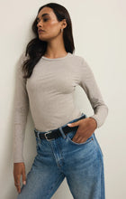 Load image into Gallery viewer, Z SUPPLY SECOND SKIN CREW LONG SLEEVE TOP - NATURAL HEATHER