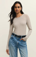 Load image into Gallery viewer, Z SUPPLY SECOND SKIN CREW LONG SLEEVE TOP - NATURAL HEATHER