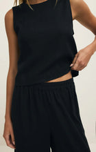 Load image into Gallery viewer, Z SUPPLY SLOANE LINEN CROPPED TANK - BLACK
