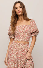 Load image into Gallery viewer, Z SUPPLY MOIRA FLORAL CROPPED TOP - SANDSHELL