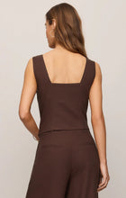 Load image into Gallery viewer, Z SUPPLY MAGNOLIA LINEN TOP - CHOCOLATE CHERRY