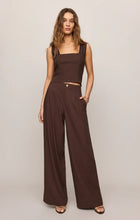Load image into Gallery viewer, Z SUPPLY MAGNOLIA LINEN TOP - CHOCOLATE CHERRY
