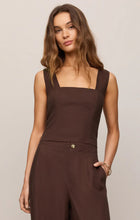 Load image into Gallery viewer, Z SUPPLY MAGNOLIA LINEN TOP - CHOCOLATE CHERRY
