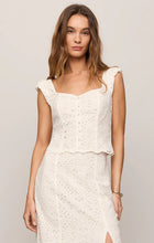 Load image into Gallery viewer, Z SUPPLY EMRIE EYELET CROPPED TOP - WHITE