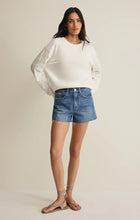 Load image into Gallery viewer, Z SUPPLY MOSAIC KNIT EYELET SWEATSHIRT - WHITE