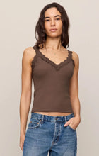 Load image into Gallery viewer, Z SUPPLY EVE LACE TRIM TANK - COCOA LATTE