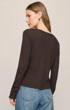Load image into Gallery viewer, Z SUPPLY JUNIE LONG SLEEVE TEE - COCOA BEAN