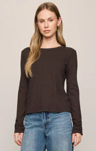 Load image into Gallery viewer, Z SUPPLY JUNIE LONG SLEEVE TEE - COCOA BEAN