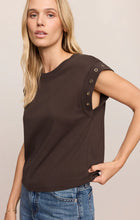Load image into Gallery viewer, Z SUPPLY CAMINO GROMMET MUSCLE TEE - DARK CHOCOLATE