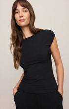 Load image into Gallery viewer, Z SUPPLY SOFT TRACE SECOND SKIN TEE - BLACK