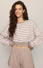 Load image into Gallery viewer, Z SUPPLY EVERYDAY FRENCH TERRY STRIPED CREW - HEATHER ASH