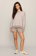 Load image into Gallery viewer, Z SUPPLY EVERYDAY FRENCH TERRY STRIPED CREW - HEATHER ASH