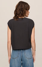 Load image into Gallery viewer, Z SUPPLY FLEX CROPPED MUSCLE TEE - ASH BLACK