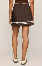 Load image into Gallery viewer, Z SUPPLY BLEACHER BABE PERFORMANCE MINI SKIRT - DARK CHOCOLATE