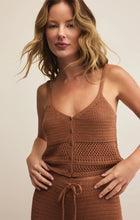 Load image into Gallery viewer, Z SUPPLY TAY CROCHET CROPPED TANK - TEAKWOOD