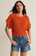 Load image into Gallery viewer, Z SUPPLY BALLAST CROCHET SWEATER TOP - TIGER LILY