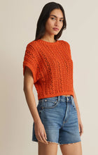 Load image into Gallery viewer, Z SUPPLY BALLAST CROCHET SWEATER TOP - TIGER LILY