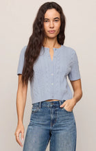 Load image into Gallery viewer, Z SUPPLY CERA SHORT SLEEVE CARDIGAN - SKYLINE