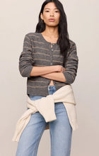 Load image into Gallery viewer, Z SUPPLY MEDINA COZY STRIPE CARDIGAN - CHARCOAL HEATHER