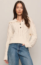 Load image into Gallery viewer, Z SUPPLY HARTWELL CABLE KNIT SWEATER - SANDSTONE